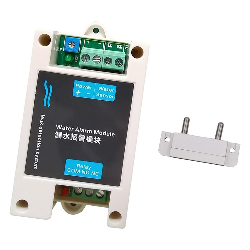 Water Leak Detector Wired - ABAN 12V DC เครื่องตรวจจับน้ำแบบมีสาย โมดูลแจ้งเตือนน้ำรั่ว เซ็นเซอร์ตรวจจับน้ำรั่วไหล