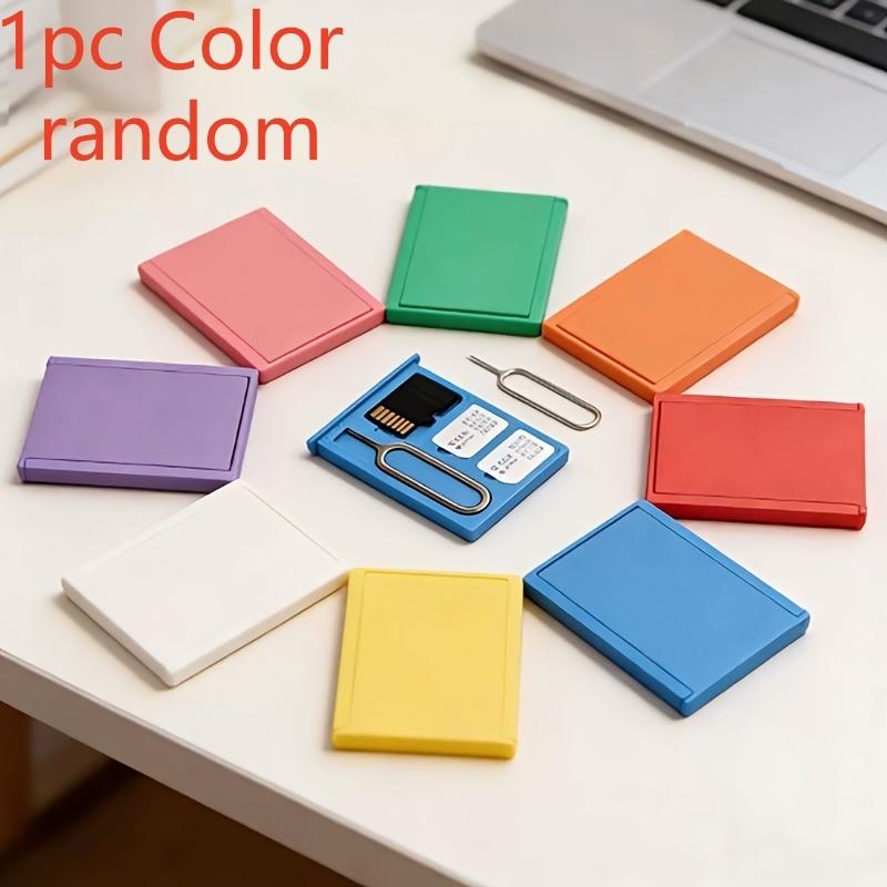 Home Assistant Sd - กล่องเก็บการ์ดไมโคร SD แบบพกพา PLA พร้อมเข็มจิ้มถาดซิม, กล่องใส่การ์ดหน่วยความจำมินิซิม