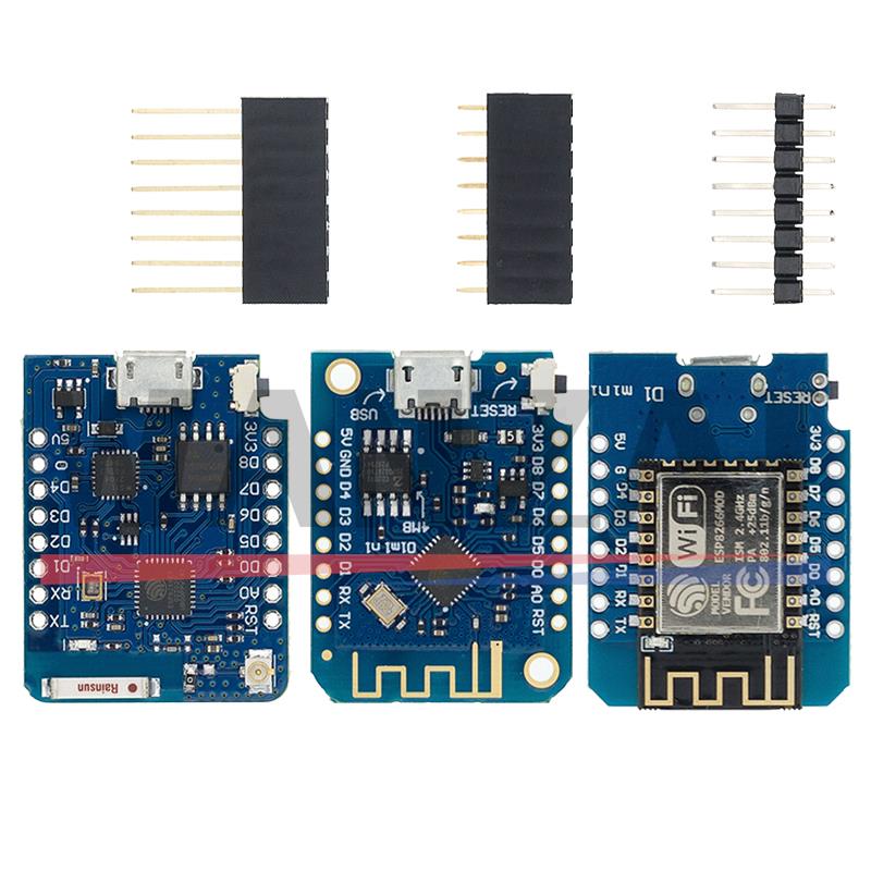 Esp8266 Nodemcu Board - WeMos D1 Mini Pro V3.0.0 ไบต์อินเทอร์เน็ต