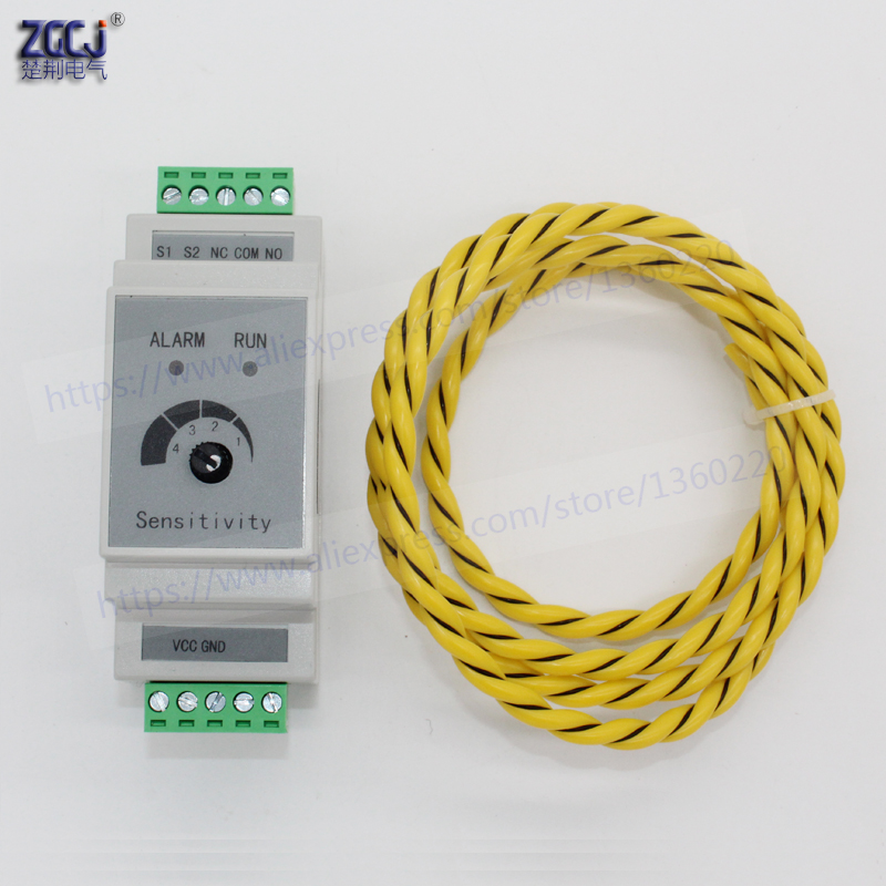 Water Leak Detector Wired - เครื่องตรวจจับการรั่วไหลของน้ำรั่ว35มม. พร้อมสายเซนเซอร์2ม. อุปกรณ์เตือนการรั่วไหลของน้ำไหลออกสวิตช์น้ำ