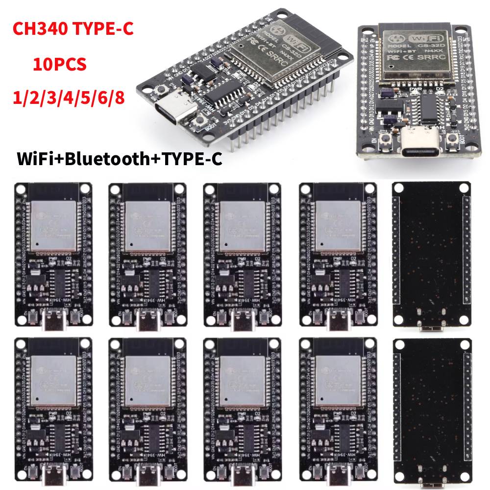 Esp8266 Nodemcu Board - ESP32 WROOM-32 บอร์ดพัฒนา TYPE-C ไมโครยูเอสบี ไวไฟ+บลูทูธการใช้พลังงานต่ำเป็นพิเศษ