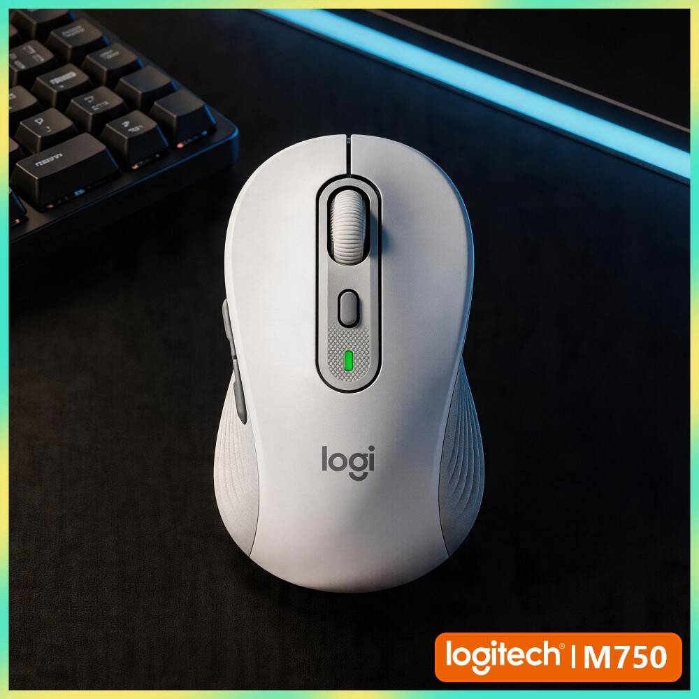 Home Automation Industry - เมาส์ Logitech M750 Ergonomic - คลิกเงียบสบาย,
