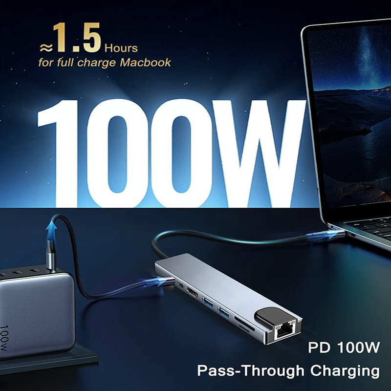 8 In 1 USB Type C Hub สําหรับ  - Home Assistant Sd บทวิจารณ์และราคา