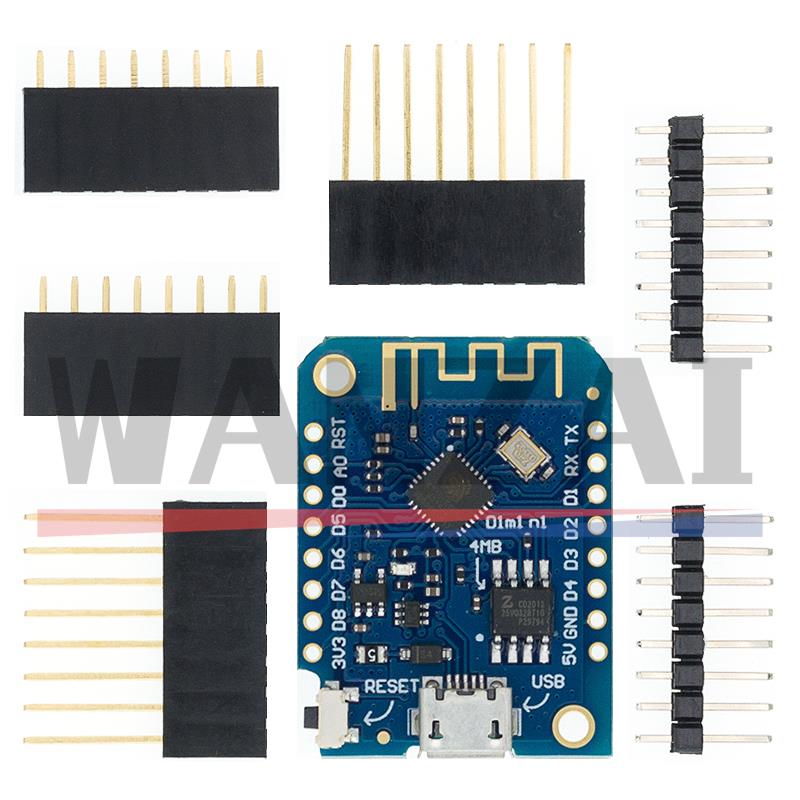 WeMos D1 Mini Pro V3.0.0 ไบต์อ - Esp8266 Nodemcu Board บทวิจารณ์และราคา