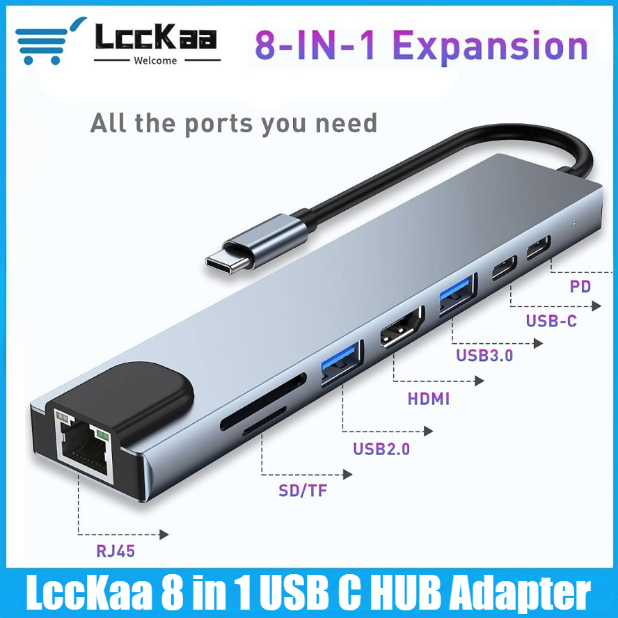 ฮับ USB C 8/7 in 1 อะแดปเตอร์  - Home Assistant Sd บทวิจารณ์และราคา