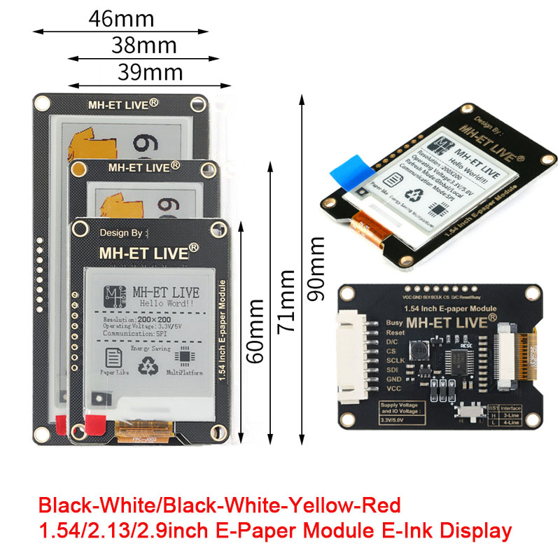 โมดูลจอแสดงผล E-Paper ขนาด 1.5 - Display Epaper 2.9 บทวิจารณ์และราคา